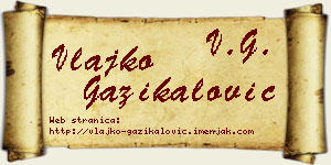 Vlajko Gazikalović vizit kartica